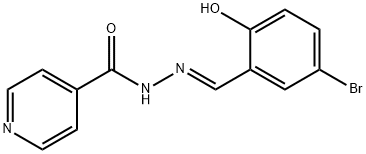 (E)-N'-(5-bromo-2-hydroxybenzylidene)isonicotinohydrazide Struktur