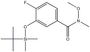 3-((tert-butyldimethylsilyl)oxy)-4-fluoro-N-methoxy-N-methylbenzamide Struktur