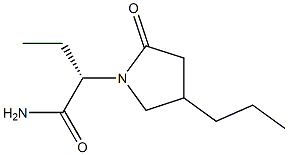 (2S)-2-(2-oxo-4-propylpyrrolidin-1-yl)butanamide Struktur