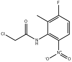 2-Chloro-N-(3-fluoro-2-methyl-6-nitrophenyl)acetamide Struktur