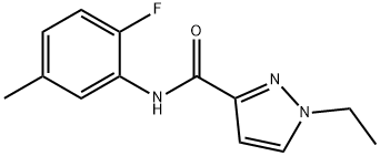 1-ethyl-N-(2-fluoro-5-methylphenyl)-1H-pyrazole-3-carboxamide Struktur