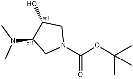 trans-3-dimethylamino-4-hydroxy-1-Boc-Pyrrolidine Struktur