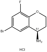 (4R)-6-BROMO-8-FLUOROCHROMANE-4-YLAMINE-HCL Struktur