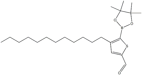 4-dodecyl-5-(4,4,5,5-tetramethyl-1,3,2-dioxaborolan-2-yl)thiophene-2-carbaldehyde Struktur