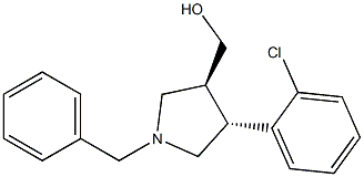 ((3S,4R)-1-benzyl-4-(2-chlorophenyl)pyrrolidin-3-yl)methanol Struktur