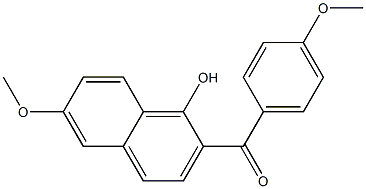 (1-hydroxy-6-methoxynaphthalen-2-yl)(4-methoxyphenyl)methanone Struktur