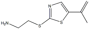 2-(5-(prop-1-en-2-yl)thiazol-2-ylthio)ethanamine Struktur