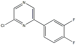 2-chloro-6-(3,4-difluorophenyl)pyrazine Struktur