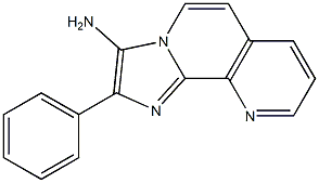 2-phenylimidazo[1,2-h][1,7]naphthyridin-3-amine Struktur