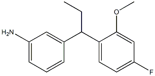 3-(1-(4-fluoro-2-methoxyphenyl)propyl)aniline Struktur