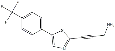 3-(5-(4-(trifluoromethyl)phenyl)thiazol-2-yl)prop-2-yn-1-amine Struktur