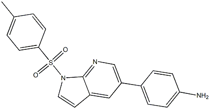 4-(1-tosyl-1H-pyrrolo[2,3-b]pyridin-5-yl)aniline Struktur