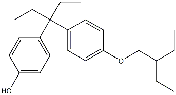 4-(3-(4-(2-ethylbutoxy)phenyl)pentan-3-yl)phenol Struktur