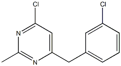 4-chloro-6-(3-chlorobenzyl)-2-methylpyrimidine Struktur