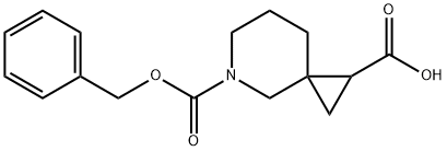 5-(benzyloxycarbonyl)-5-azaspiro[2.5]octane-1-carboxylic acid Struktur