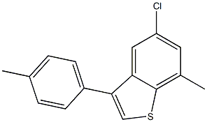 5-chloro-7-methyl-3-p-tolylbenzo[b]thiophene Struktur