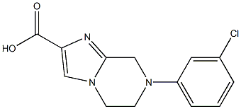 7-(3-chlorophenyl)-5,6,7,8-tetrahydroimidazo[1,2-a]pyrazine-2-carboxylic acid Struktur