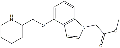 methyl 2-(4-(piperidin-2-ylmethoxy)-1H-indol-1-yl)acetate Struktur