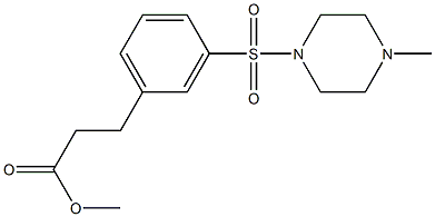 methyl 3-(3-(4-methylpiperazin-1-ylsulfonyl)phenyl)propanoate Struktur