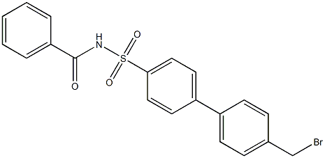 N-(4'-(bromomethyl)biphenyl-4-ylsulfonyl)benzamide Struktur