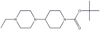 tert-butyl 4-(4-ethylpiperazin-1-yl)piperidine-1-carboxylate Struktur