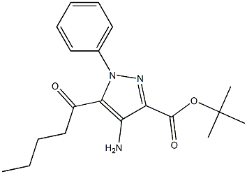 tert-butyl 4-amino-5-pentanoyl-1-phenyl-1H-pyrazole-3-carboxylate Struktur