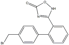 3-(4'-(bromomethyl)-[1,1'-biphenyl]-2-yl)-1,2,4-oxadiazol-5(2H)-one Struktur