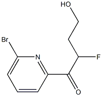 1-(6-bromopyridin-2-yl)-2-fluoro-4-hydroxybutan-1-one Struktur