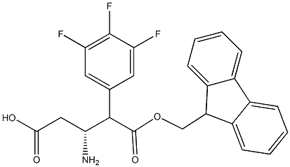 Fmoc-(R)-3-Amino-4-(3,4,5-trifluoro-phenyl)-butyric acid Struktur