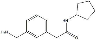 2-(3-(aminomethyl)phenyl)-N-cyclopentylacetamide Struktur