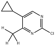 2-Chloro-4-(methyl-d3)-5-cyclopropylpyrimidine Struktur