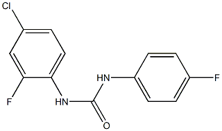 1-(4-Chloro-2-fluorophenyl)-3-(4-fluorophenyl)urea, 97% Struktur