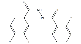 3-iodo-4-methoxy-N'-(2-methoxybenzoyl)benzohydrazide Struktur