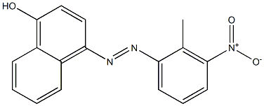 4-[(2-methyl-3-nitrophenyl)diazenyl]-1-naphthol Struktur