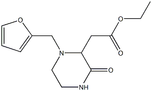 ethyl [1-(2-furylmethyl)-3-oxo-2-piperazinyl]acetate Struktur