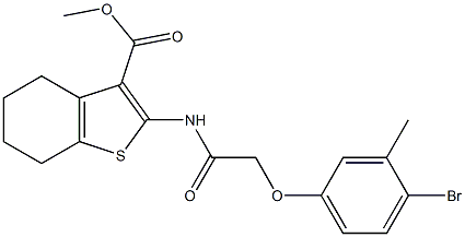 methyl 2-{[(4-bromo-3-methylphenoxy)acetyl]amino}-4,5,6,7-tetrahydro-1-benzothiophene-3-carboxylate