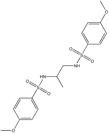 N,N'-propane-1,2-diylbis(4-methoxybenzenesulfonamide) Struktur