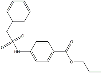 propyl 4-(phenylmethylsulfonamido)benzoate Struktur