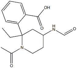 ethyl 2-(1-acetylpiperidine-4-carboxamido)benzoate Struktur