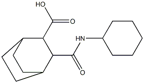 3-(cyclohexylcarbamoyl)bicyclo[2.2.2]octane-2-carboxylic acid Struktur