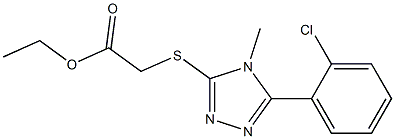 ethyl 2-((5-(2-chlorophenyl)-4-methyl-4H-1,2,4-triazol-3-yl)thio)acetate Struktur