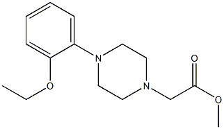 methyl 2-(4-(2-ethoxyphenyl)piperazin-1-yl)acetate Struktur