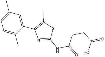 4-((4-(2,5-dimethylphenyl)-5-methylthiazol-2-yl)amino)-4-oxobutanoic acid Struktur