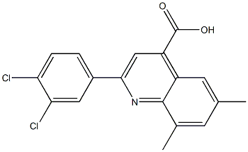 2-(3,4-dichlorophenyl)-6,8-dimethylquinoline-4-carboxylic acid Struktur