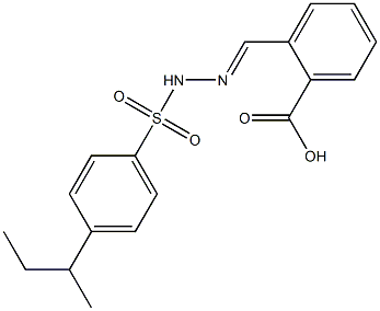 (E)-2-((2-((4-(sec-butyl)phenyl)sulfonyl)hydrazono)methyl)benzoic acid Struktur