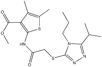 methyl 2-(2-((5-isopropyl-4-propyl-4H-1,2,4-triazol-3-yl)thio)acetamido)-4,5-dimethylthiophene-3-carboxylate