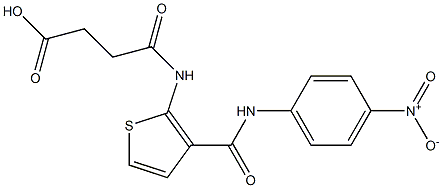 4-((3-((4-nitrophenyl)carbamoyl)thiophen-2-yl)amino)-4-oxobutanoic acid Struktur