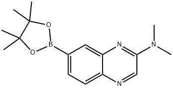 N-methyl-7-(4,4,5,5-tetramethyl-1,3,2-dioxaborolan-2-yl)quinoxalin-2-amine Struktur