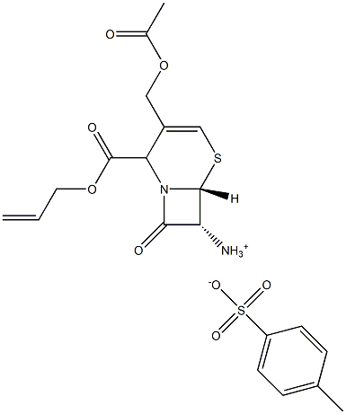 (6R,7R)-3-(Acetoxymethyl)-2-((allyloxy)carbonyl)-8-oxo-5-thia-1-azabicyclo[4.2.0]oct-3-en-7-aminium 4-Methylbenzenesulfonate Struktur