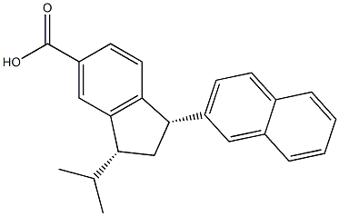 (1S,3R)-3-isopropyl-1-(naphthalen-2-yl)-2,3-dihydro-1H-indene-5-carboxylic acid Struktur